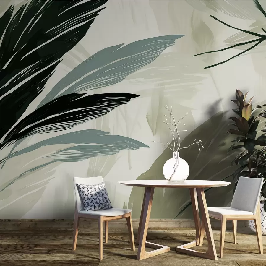 τοιχογραφίες Αφηρημένα πολύχρωμα φτερά w04037v3