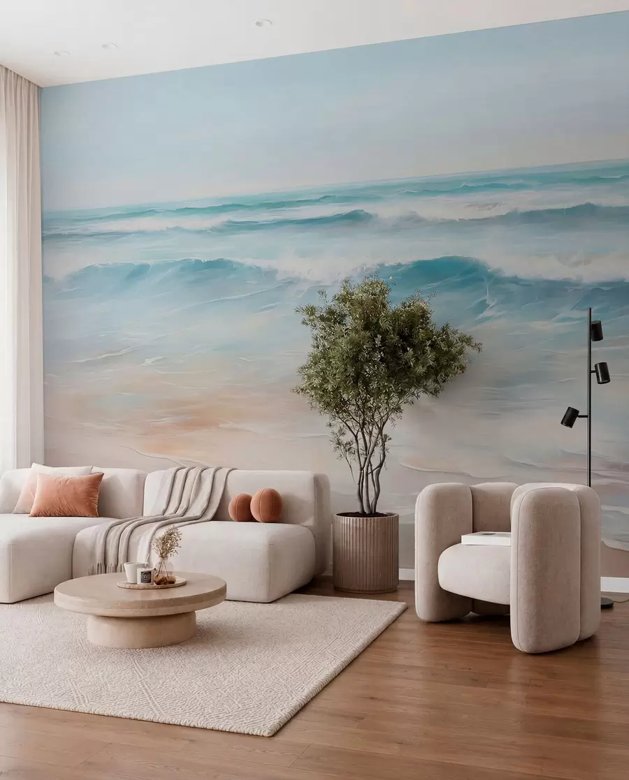 τοιχογραφίες Ζωγραφική απομίμηση θαλασσογραφίας w04103