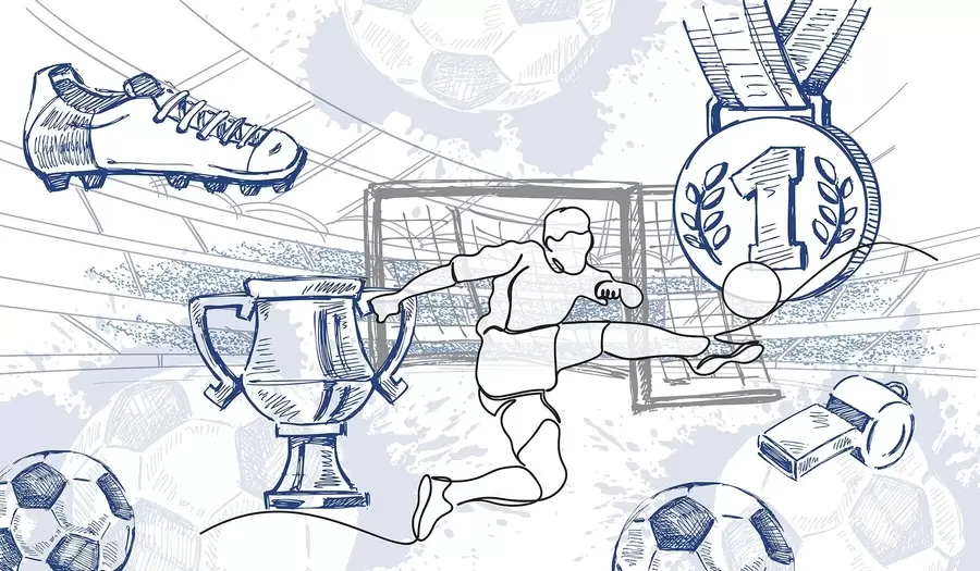 τοιχογραφίες Χαρακτηριστικά ποδοσφαίρου w04108