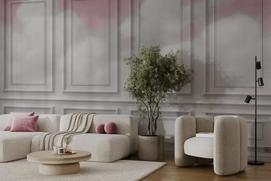 τοιχογραφίες Απομίμηση καλούπι με αέρινα σύννεφα w04110v2