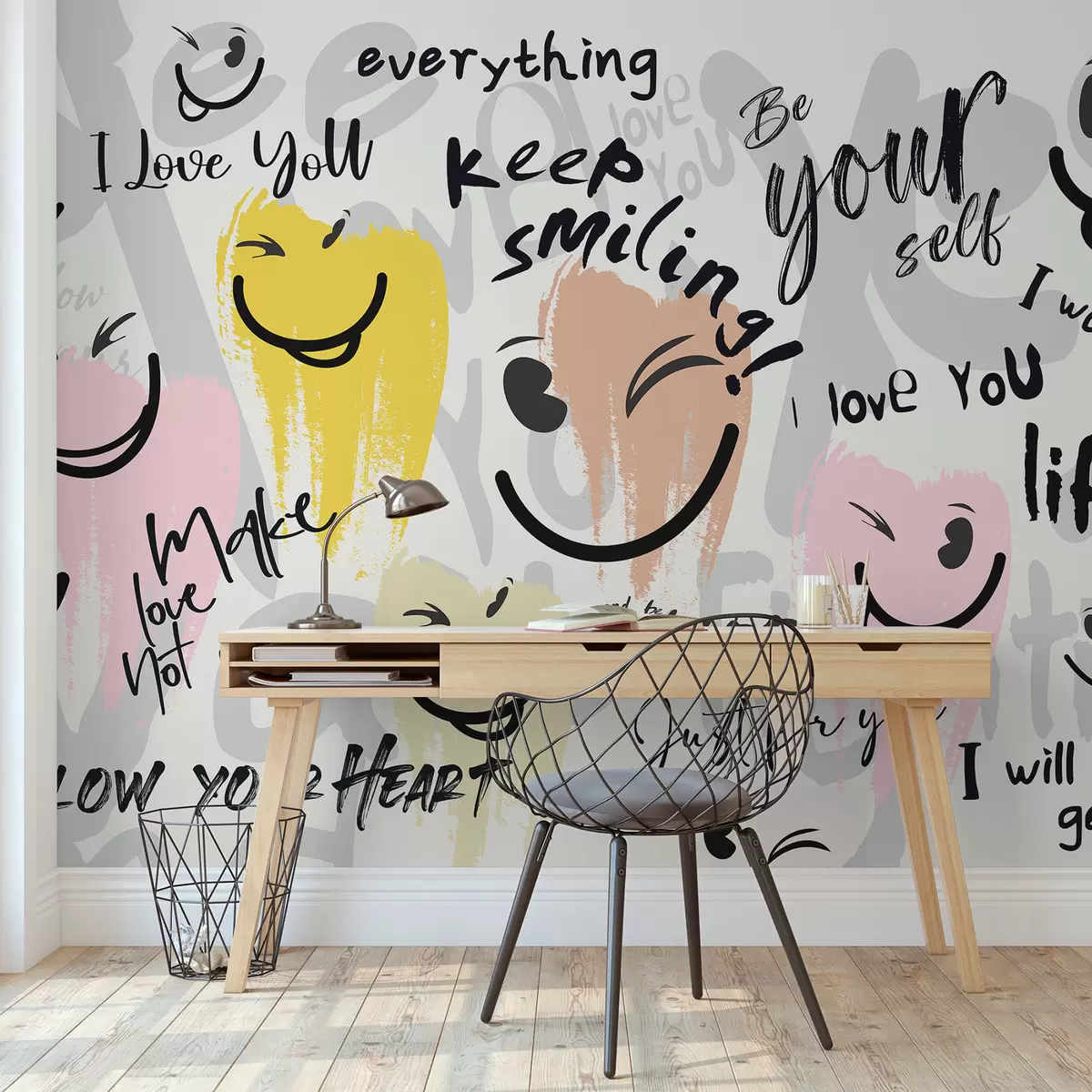 τοιχογραφίες Emoticons και επιγραφές w04174