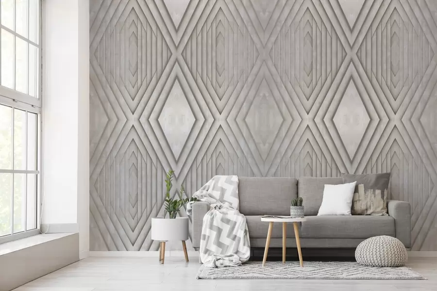 τοιχογραφίες απομίμηση ξύλινων πάνελ σε μπεζ χρώματα w04168