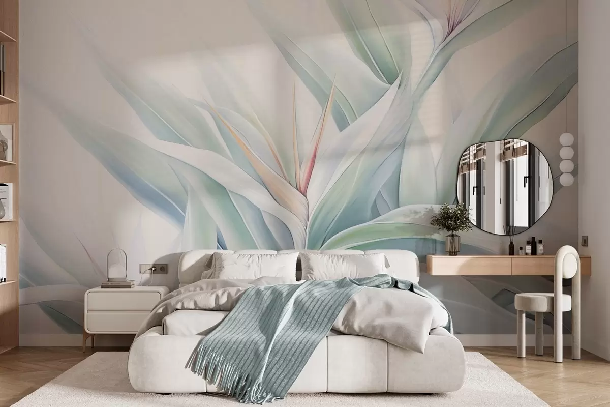 τοιχογραφίες Φύλλωμα Strelitzia w04264