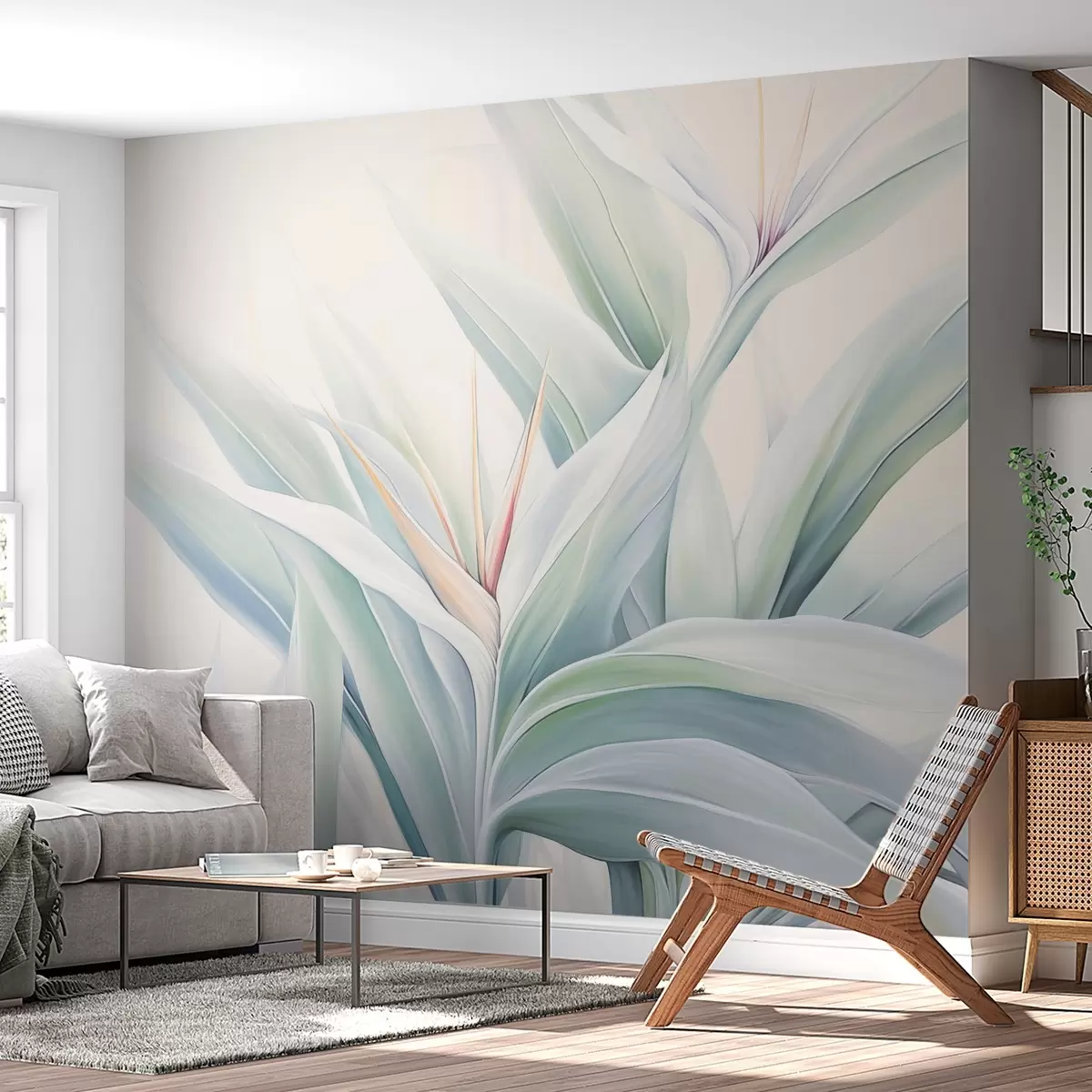 τοιχογραφίες Φύλλωμα Strelitzia w04264