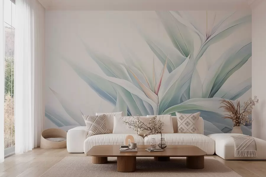 τοιχογραφίες Φύλλωμα Strelitzia w04264