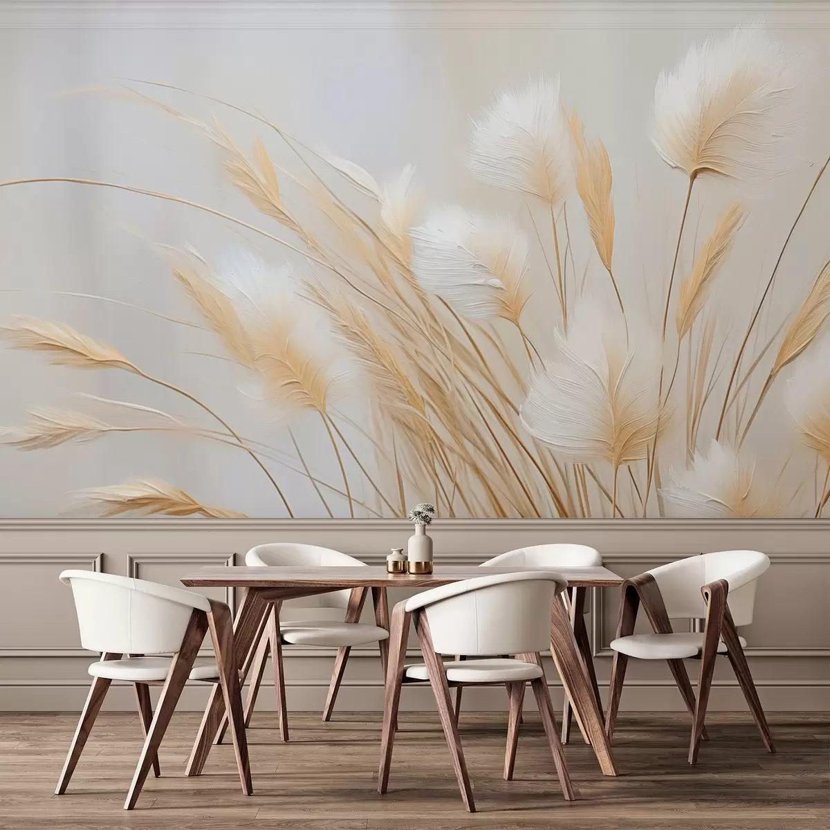τοιχογραφίες Pampas spikelets απομίμηση ζωγραφική w04266