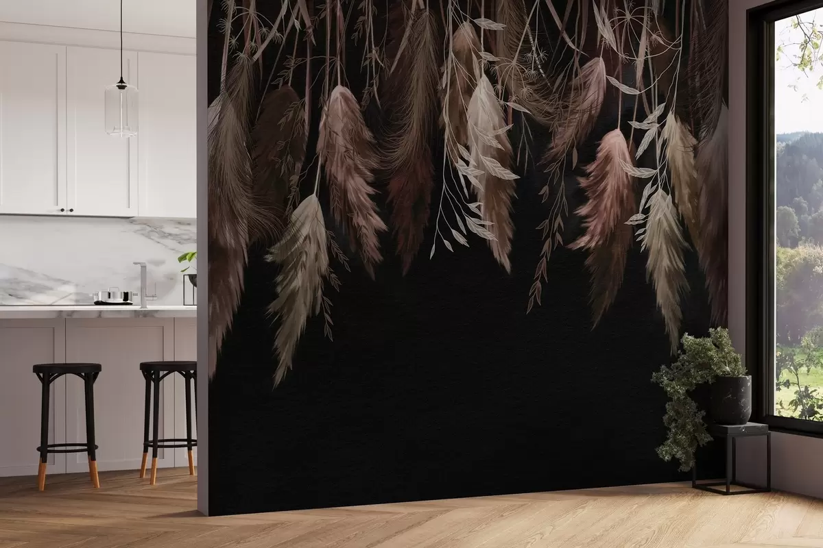 τοιχογραφίες Αποξηραμένα άνθη λουλουδιών w04253v1