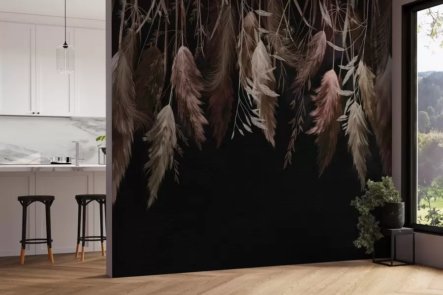 τοιχογραφίες Αποξηραμένα άνθη λουλουδιών w04253v1