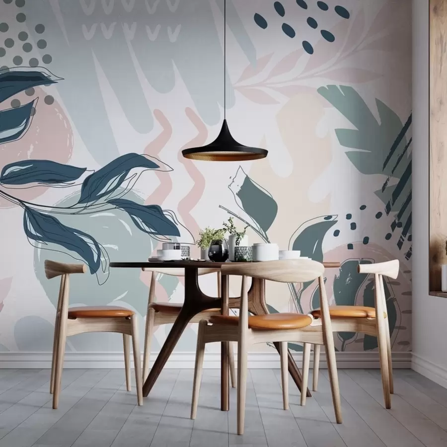 τοιχογραφίες Αφηρημένα φύλλα w04281v1