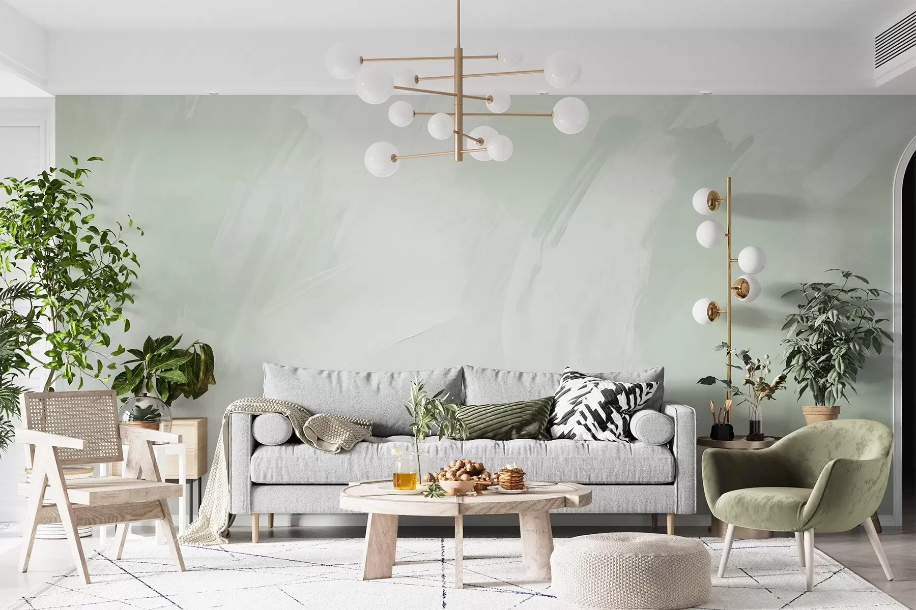 τοιχογραφίες Αφηρημένες πινελιές με απομίμηση φθαρμένης υφής w04291v1