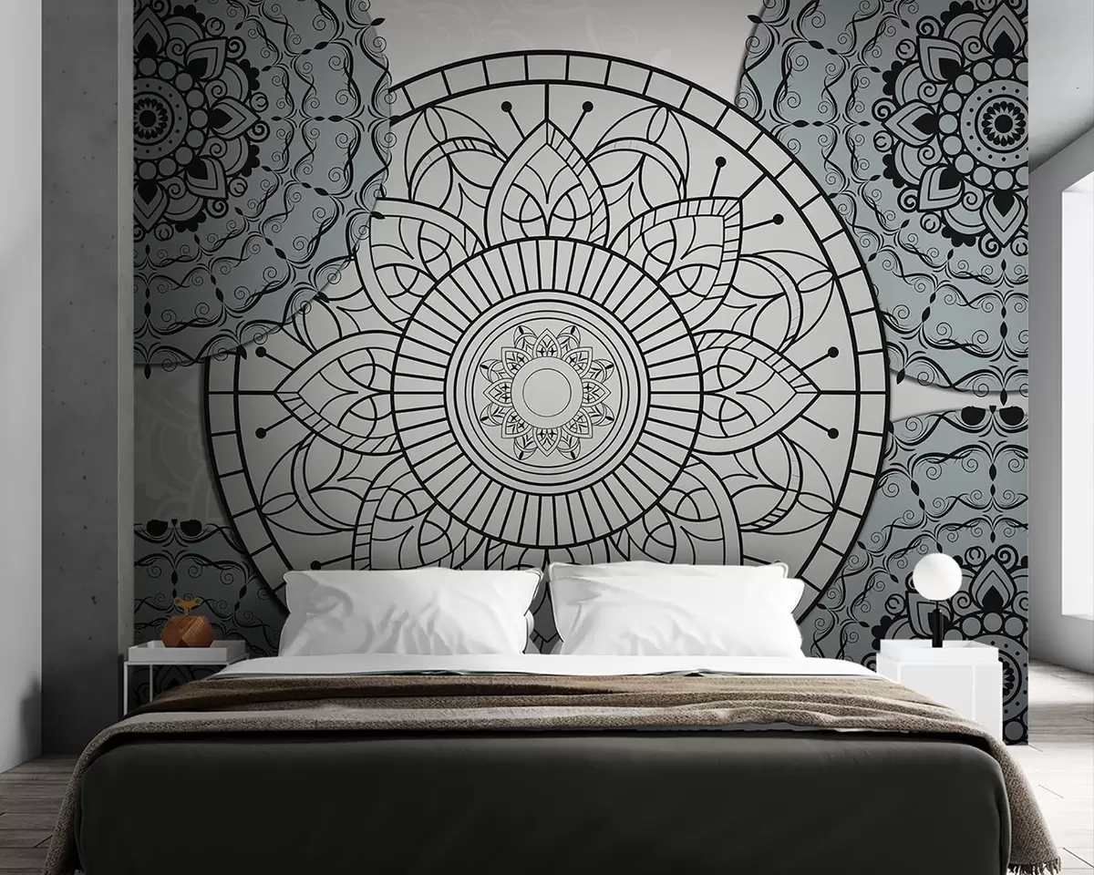 τοιχογραφίες Mandala σε ανοιχτούς τόνους w09182