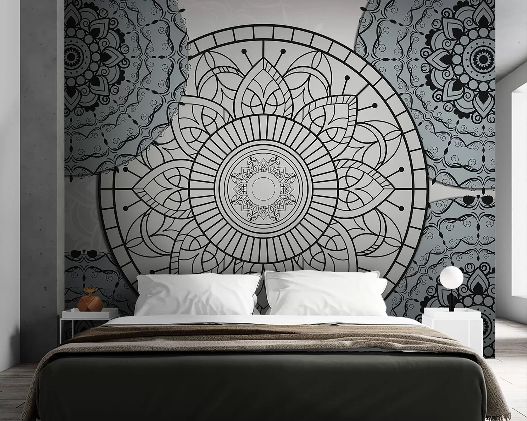 τοιχογραφίες Mandala σε ανοιχτούς τόνους w09182