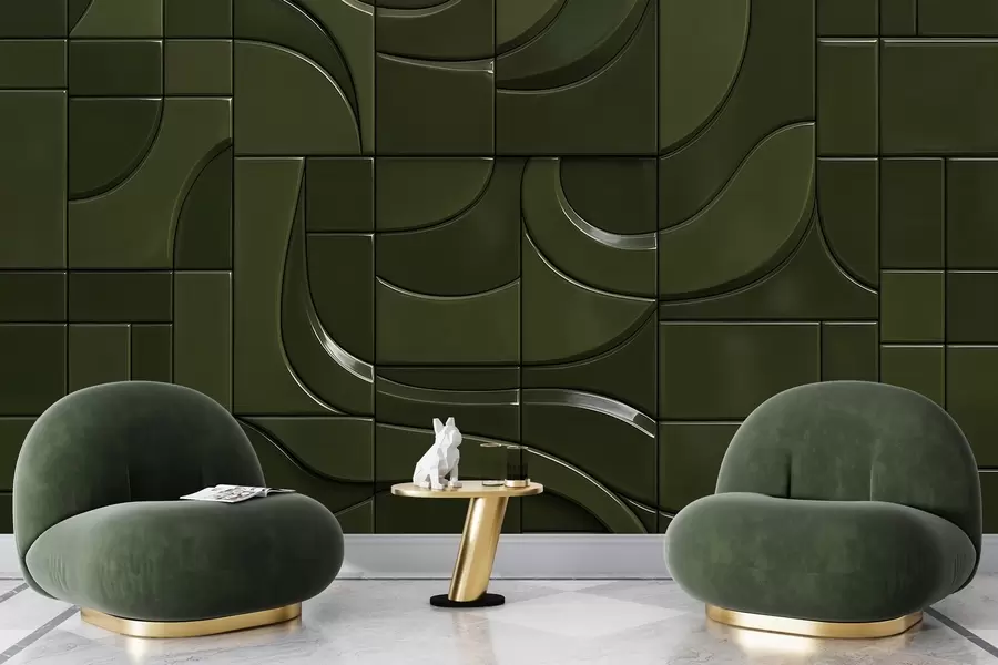 τοιχογραφίες Απομίμηση γυαλιστερών πάνελ w04325