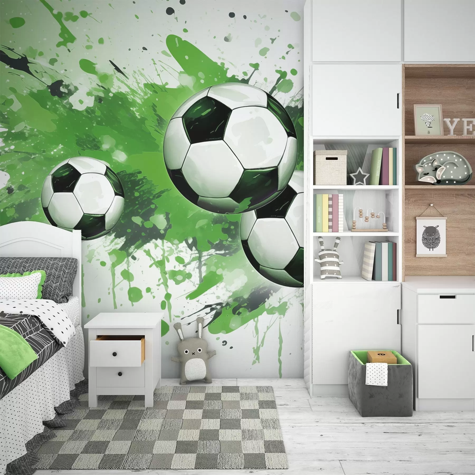 τοιχογραφίες Μπάλες ποδοσφαίρου w04373v1