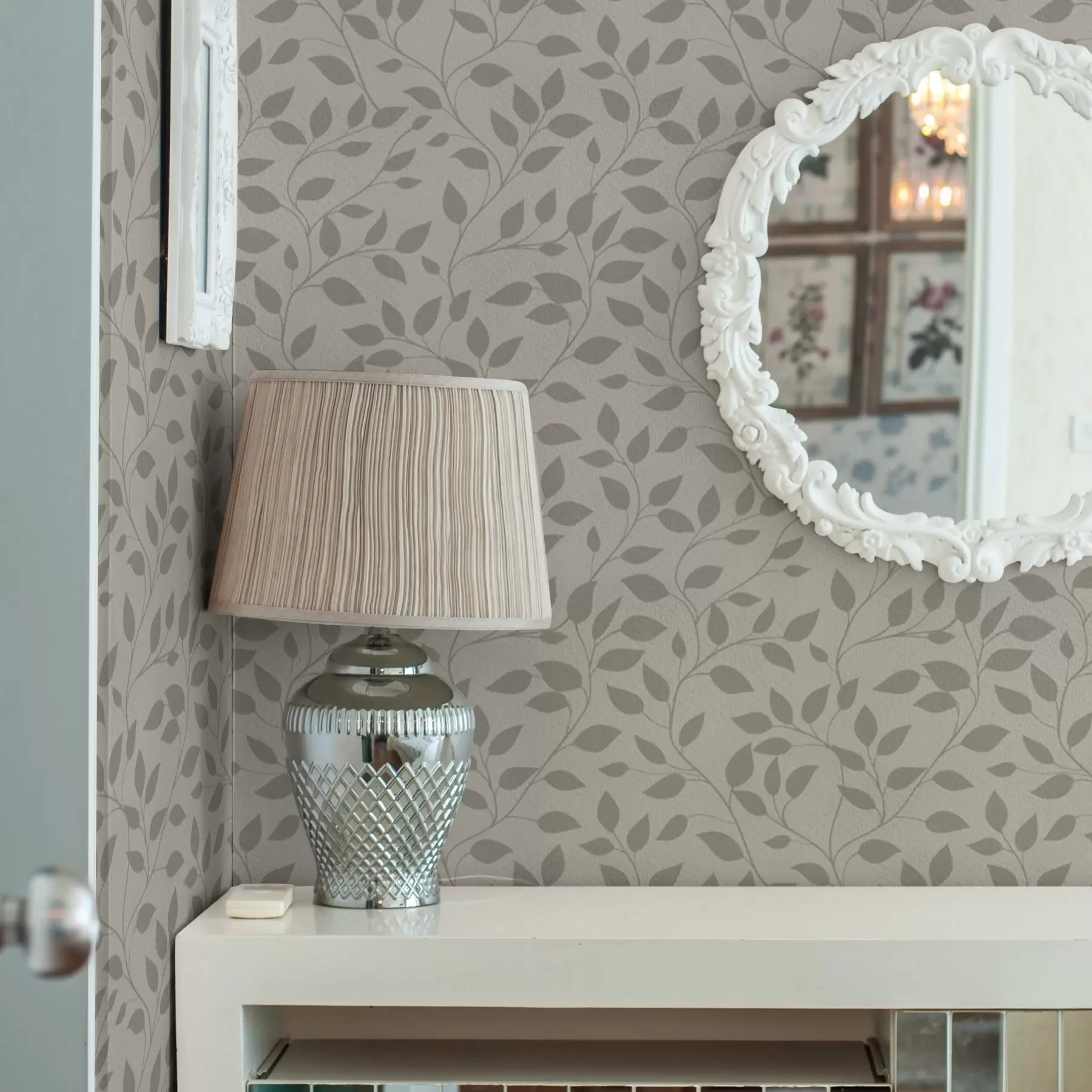 τοιχογραφίες Μονοχρωματικά αμπέλια σε καμβά με λεπτή υφή a00386