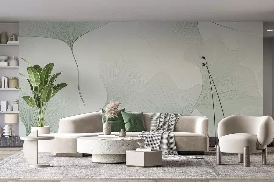 τοιχογραφίες Διαφανή φύλλα ginkgo w04433v2