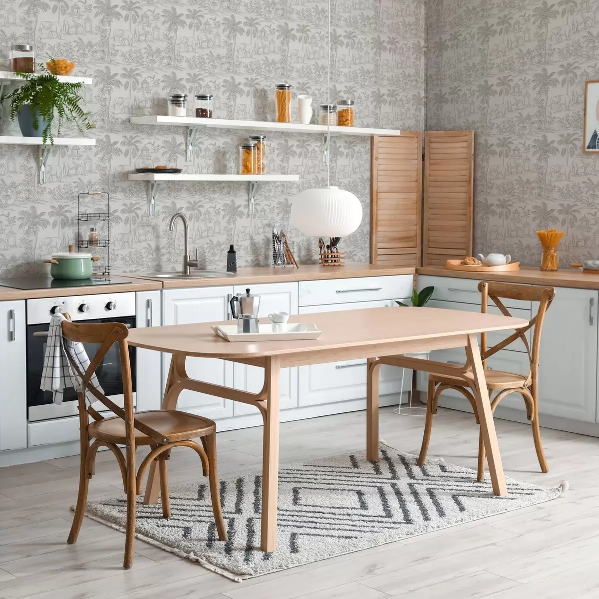 Ταπετσαρία Μονόχρωμοι ελέφαντες και ζούγκλα σε γραφικό στυλ a00410 Ταπετσαρία Μονόχρωμοι ελέφαντες και ζούγκλα σε γραφικό στυλ a00410