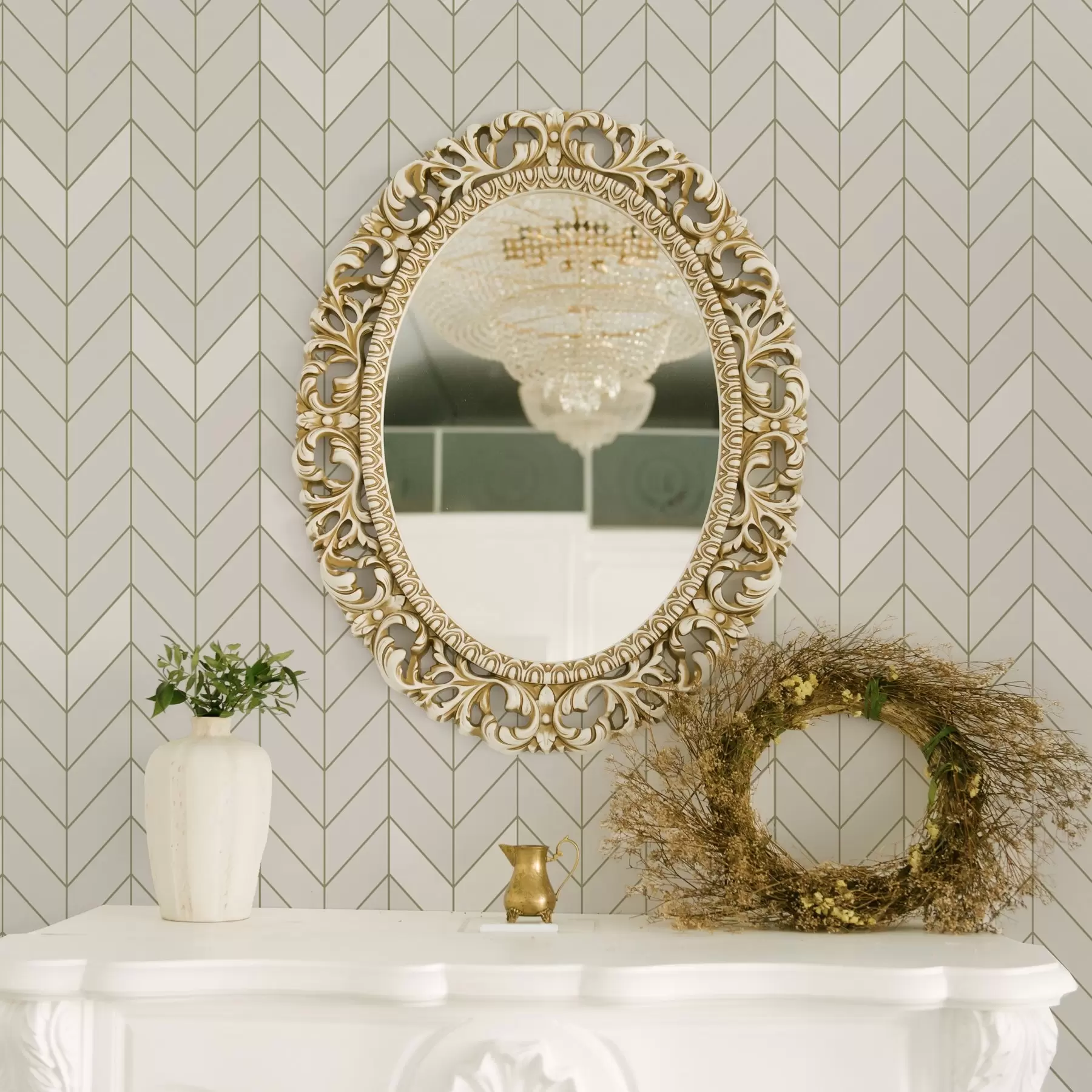 τοιχογραφίες Γεωμετρικό μοτίβο με λεπτές γραμμές a00487