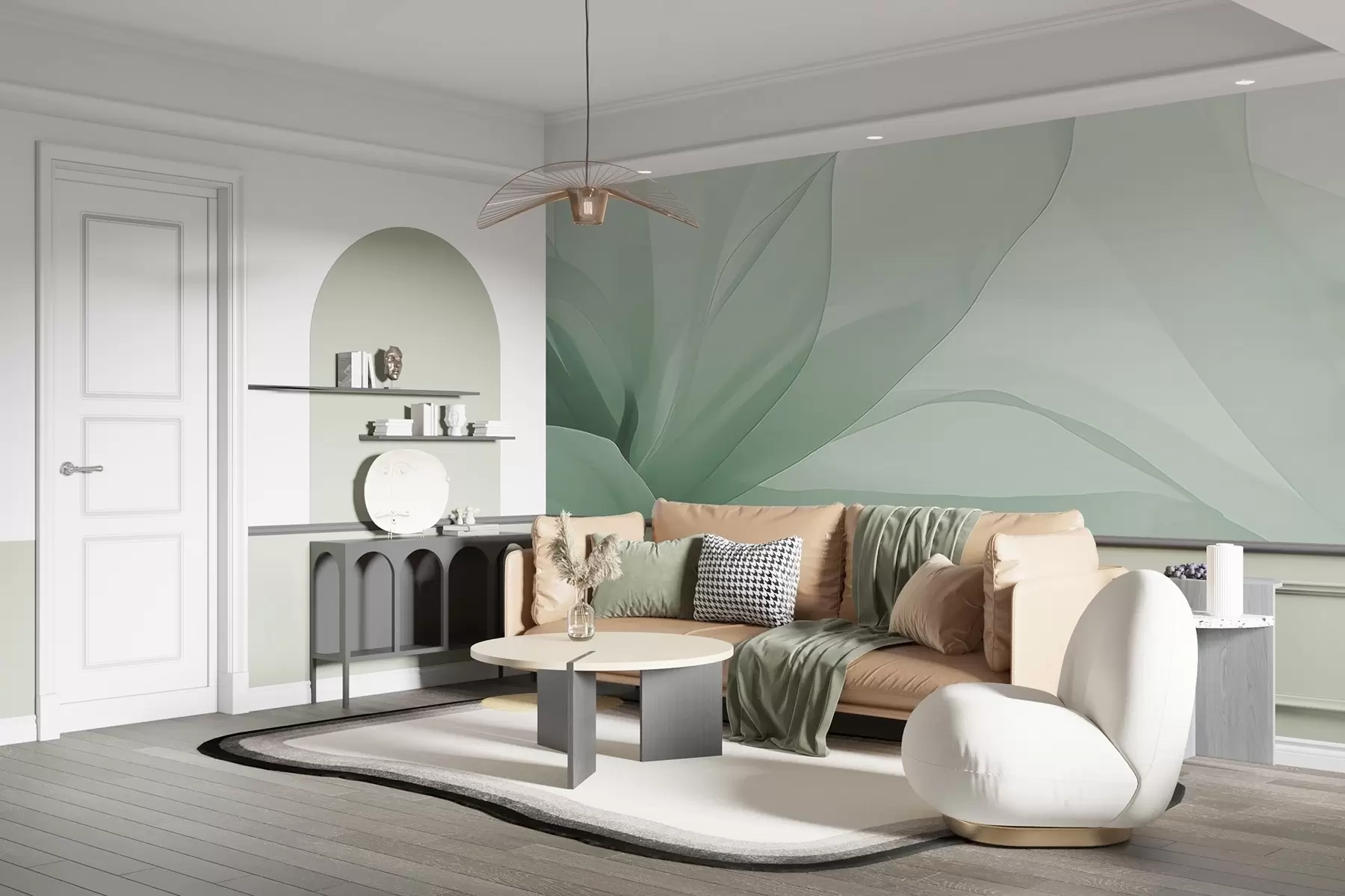 τοιχογραφίες Αφηρημένο λουλούδι w04435v1