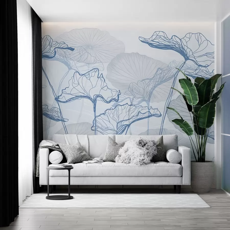 τοιχογραφίες Διάφορα φύλλα λωτού w04471v2