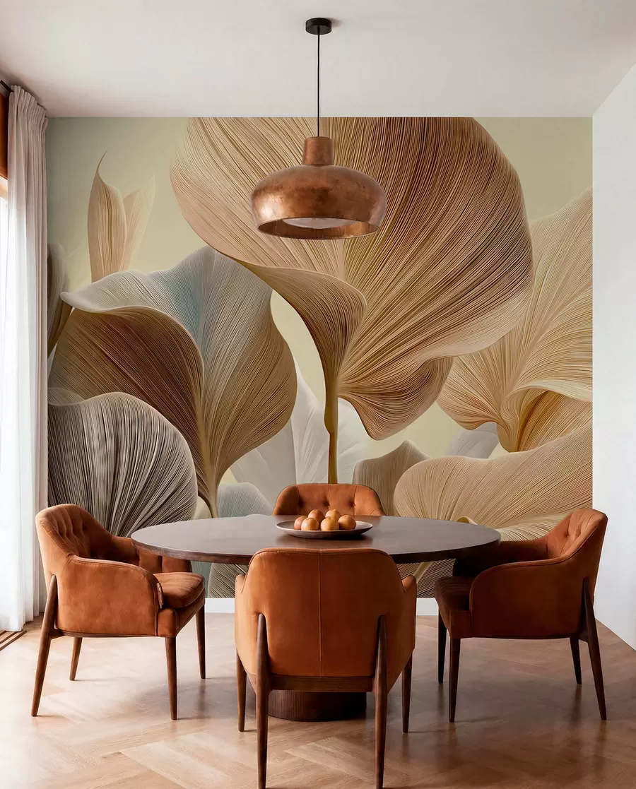 τοιχογραφίες Γλυπτά φύλλα σε άμμο w04549v2