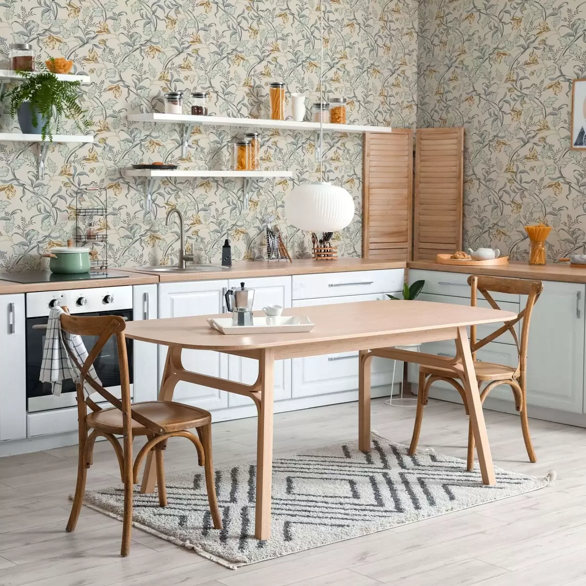 Ταπετσαρία Vintage λουλούδια με μπλε φύλλωμα σε κρεμ φόντο a00717 Ταπετσαρία Vintage λουλούδια με μπλε φύλλωμα σε κρεμ φόντο a00717