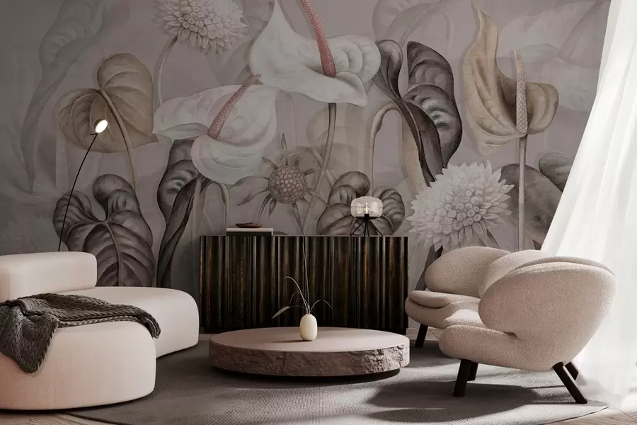 τοιχογραφίες Φυτά στον τοίχο w04669v1