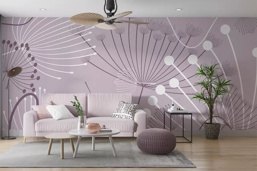 τοιχογραφίες Αφηρημένα λουλούδια w04702v2