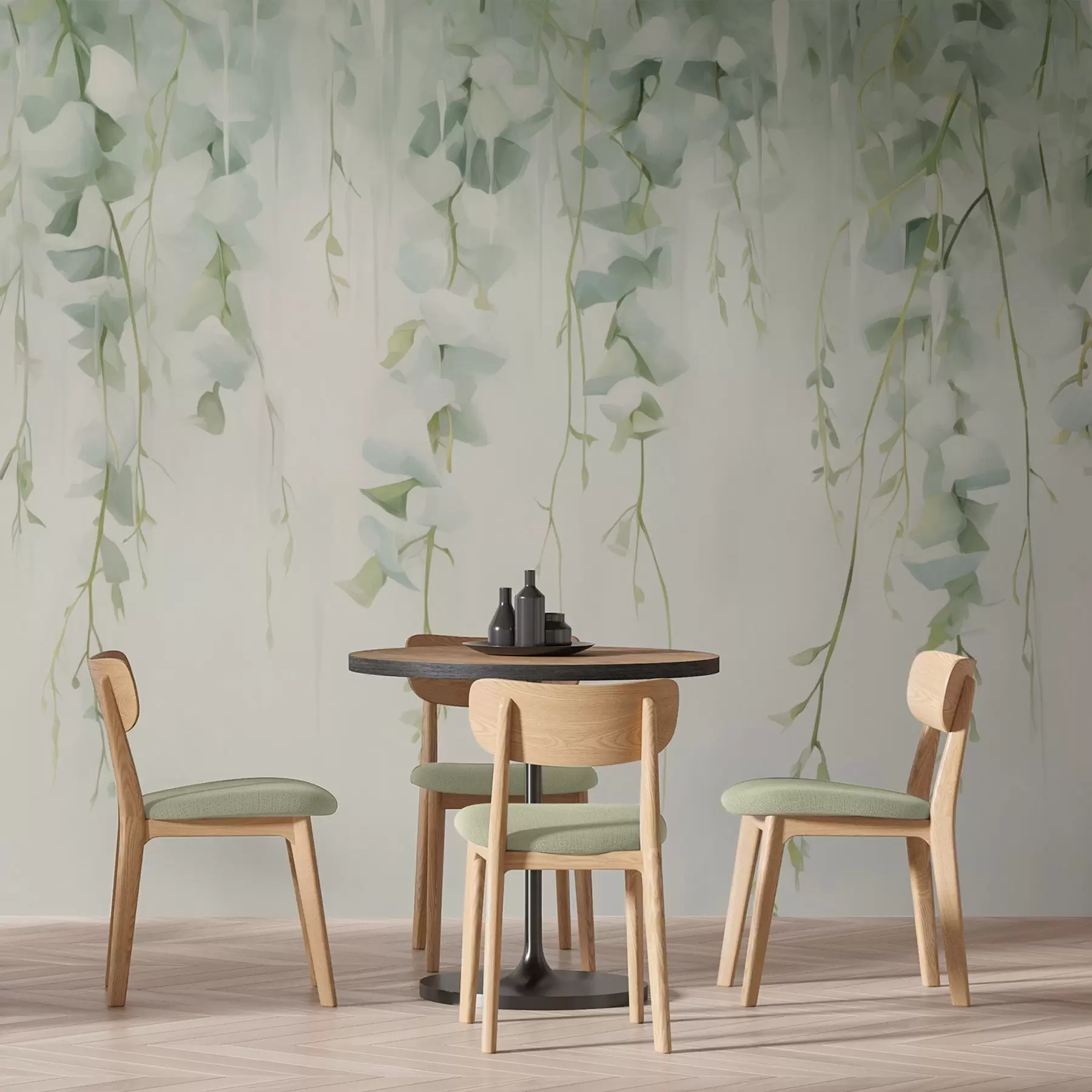 τοιχογραφίες Κρεμαστά κλαδιά με φύλλα w04722