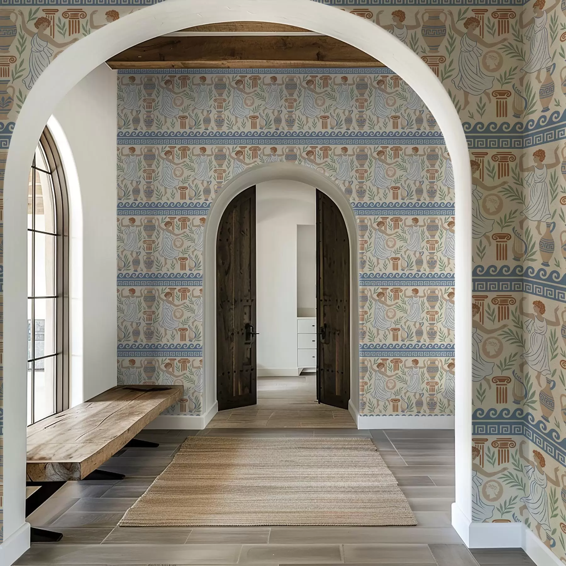 Τοιχογραφίες Αρχαίο ελληνικό κόσμημα με μορφές, αγγεία και κολόνες a00768 αγοράζουν Ηνωμένο Βασίλειο - Uwalls.gr τοιχογραφίες Αρχαίο ελληνικό κόσμημα με μορφές, αγγεία και κολόνες a00768