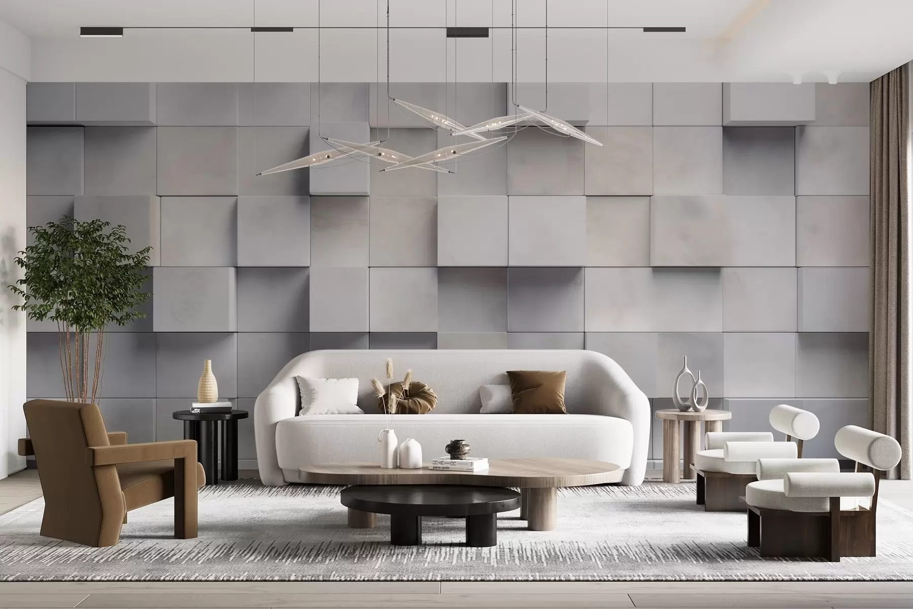 τοιχογραφίες Τετράγωνα μπλοκ w04806