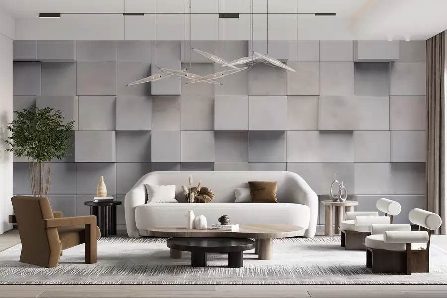 τοιχογραφίες Τετράγωνα μπλοκ w04806