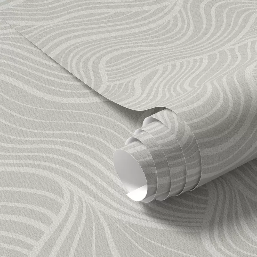 τοιχογραφίες Κύματα σε γκρι-ελαιόχρωμο φόντο με υφή υφάσματος a00681