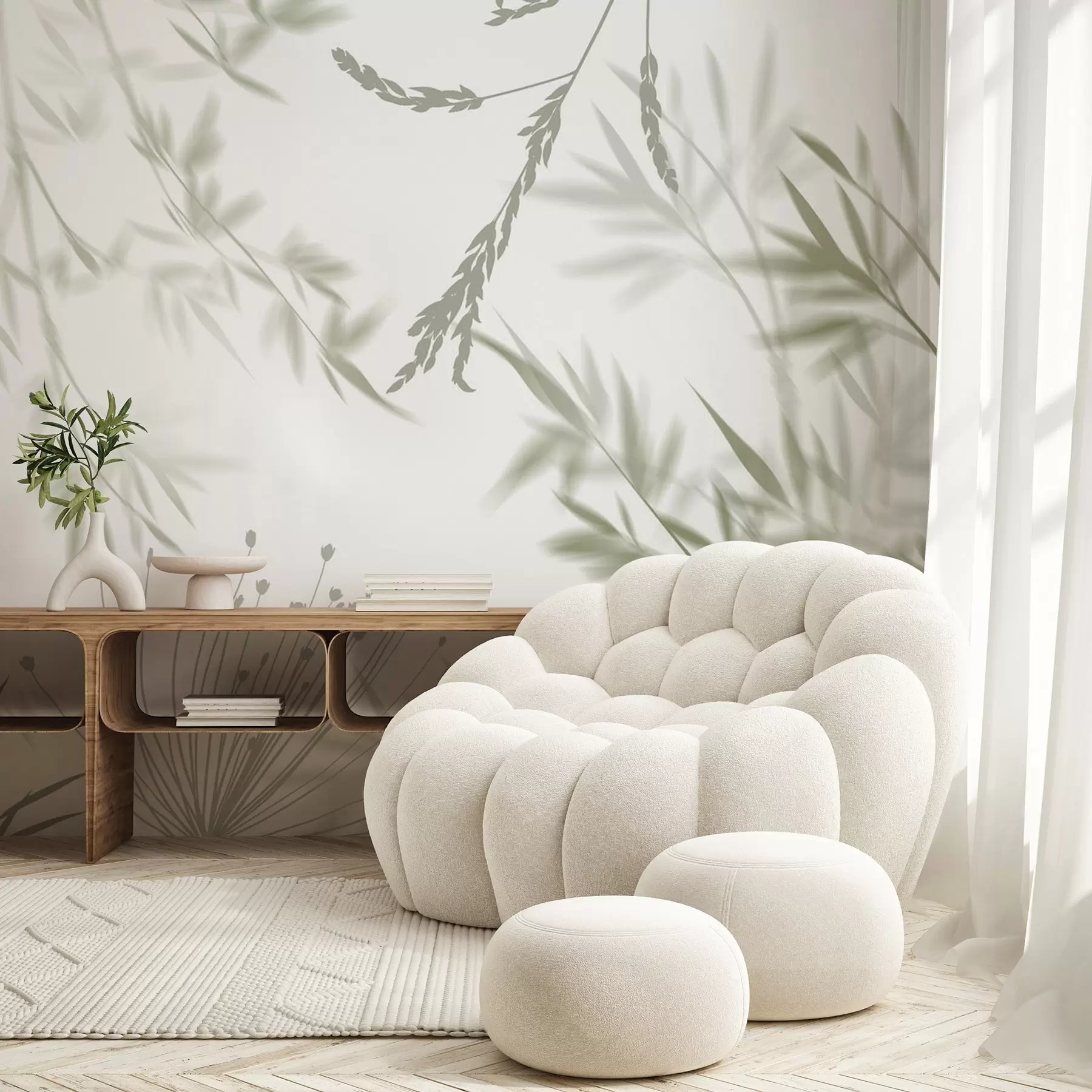 τοιχογραφίες Σιλουέτες φυλλώματος w04850