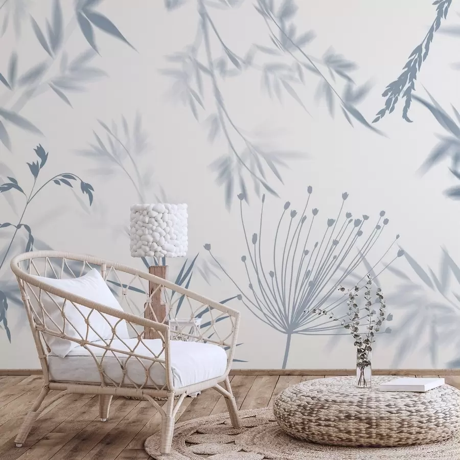 τοιχογραφίες Σιλουέτες φυλλώματος w04850v2