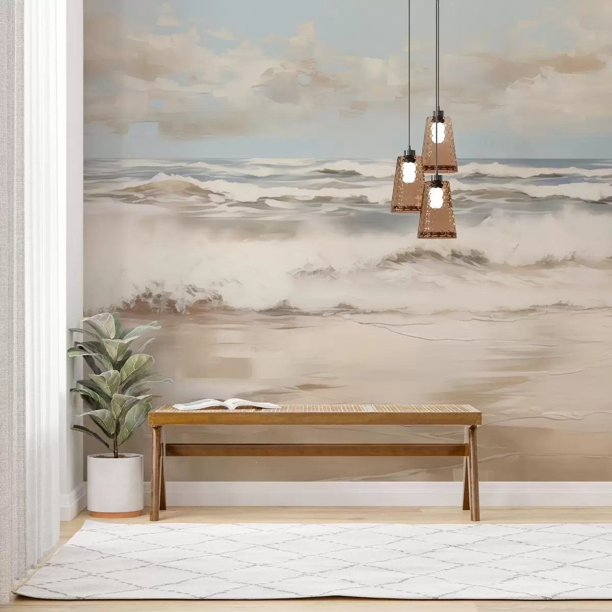 τοιχογραφίες Παστέλ θαλασσινό τοπίο w04836