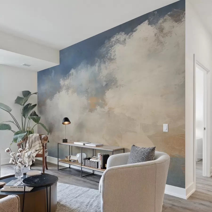 τοιχογραφίες Αφηρημένη εικόνα σύννεφων σε στυλ loft w04841