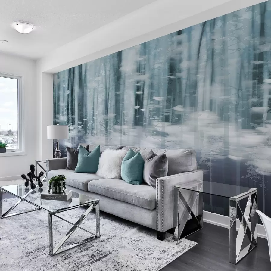 τοιχογραφίες Στυλιζαρισμένοι κορμοί δέντρων σε παστέλ χρώματα w04844v1