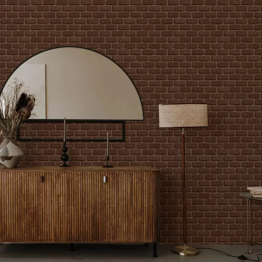 τοιχογραφίες Ρουστίκ καφέ υφή τούβλου a00879