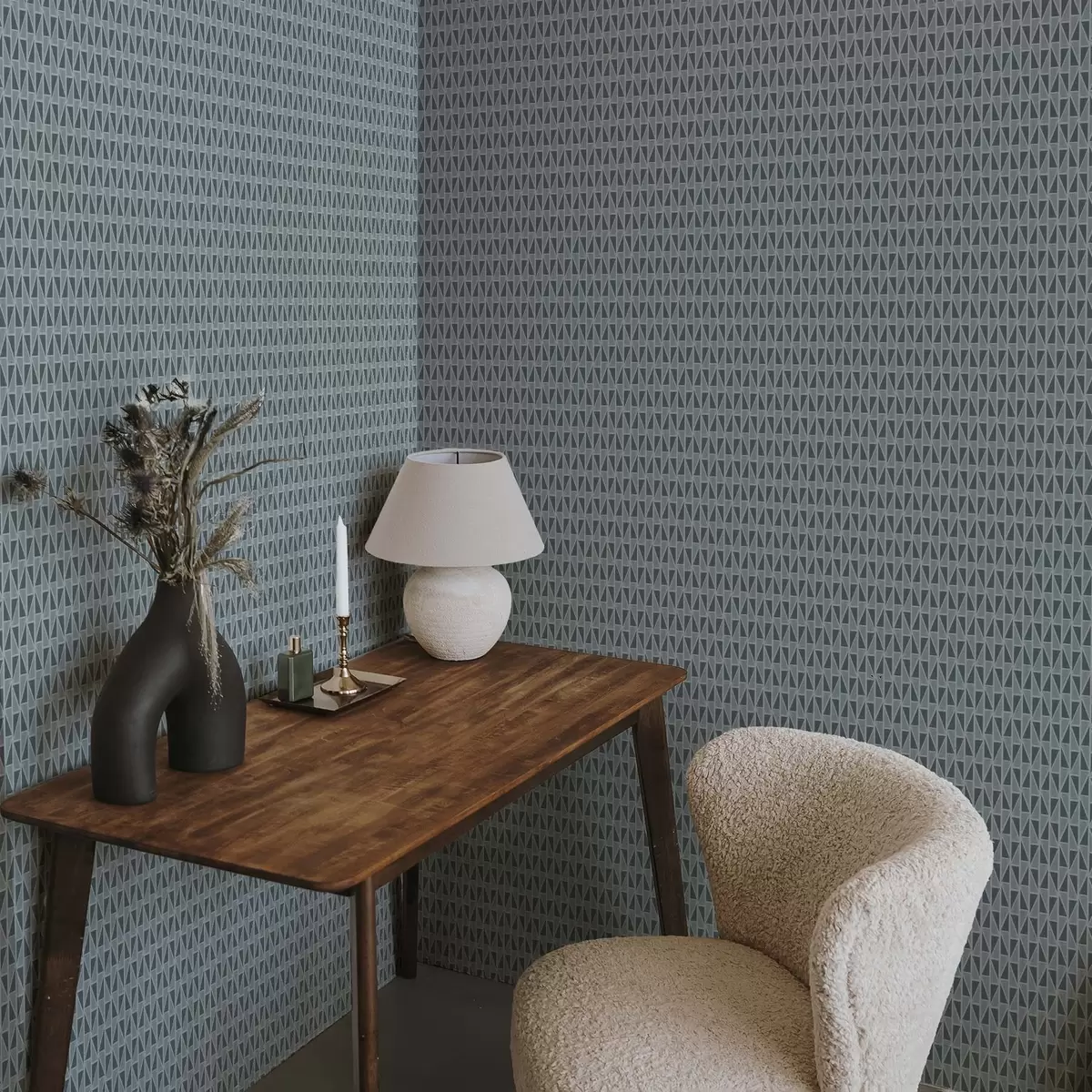 τοιχογραφίες Πλέγμα από γυάλινα πάνελ σε χρώμα τυρκουάζ με διαγώνιες ενισχύσεις a00902