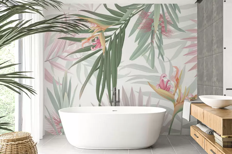 τοιχογραφίες Στρελιτζία σε φύλλωμα φοίνικα w04896v2