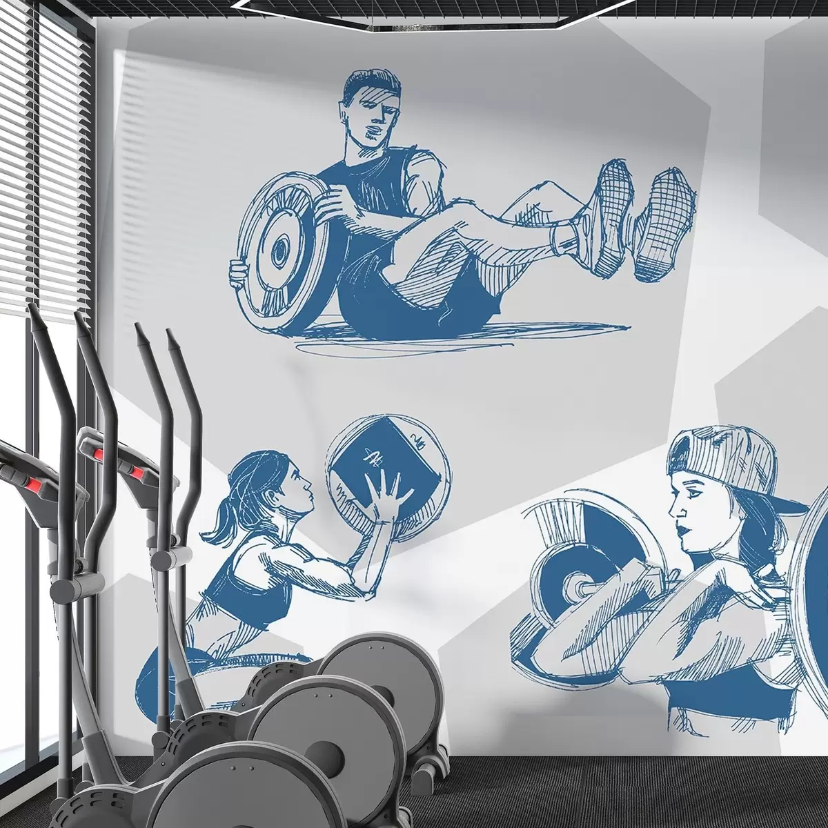 τοιχογραφίες Αθλητές w04909