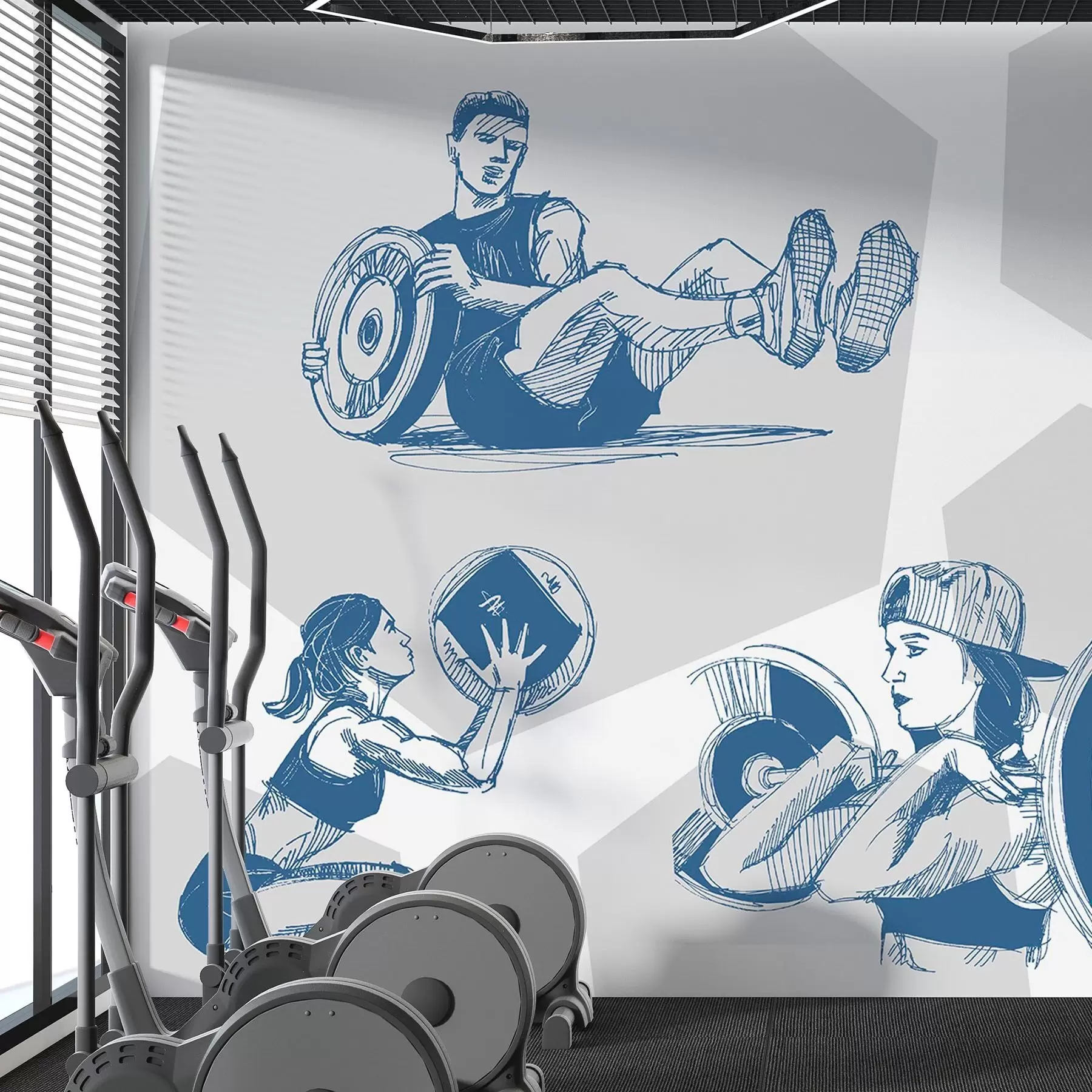 τοιχογραφίες Αθλητές w04909