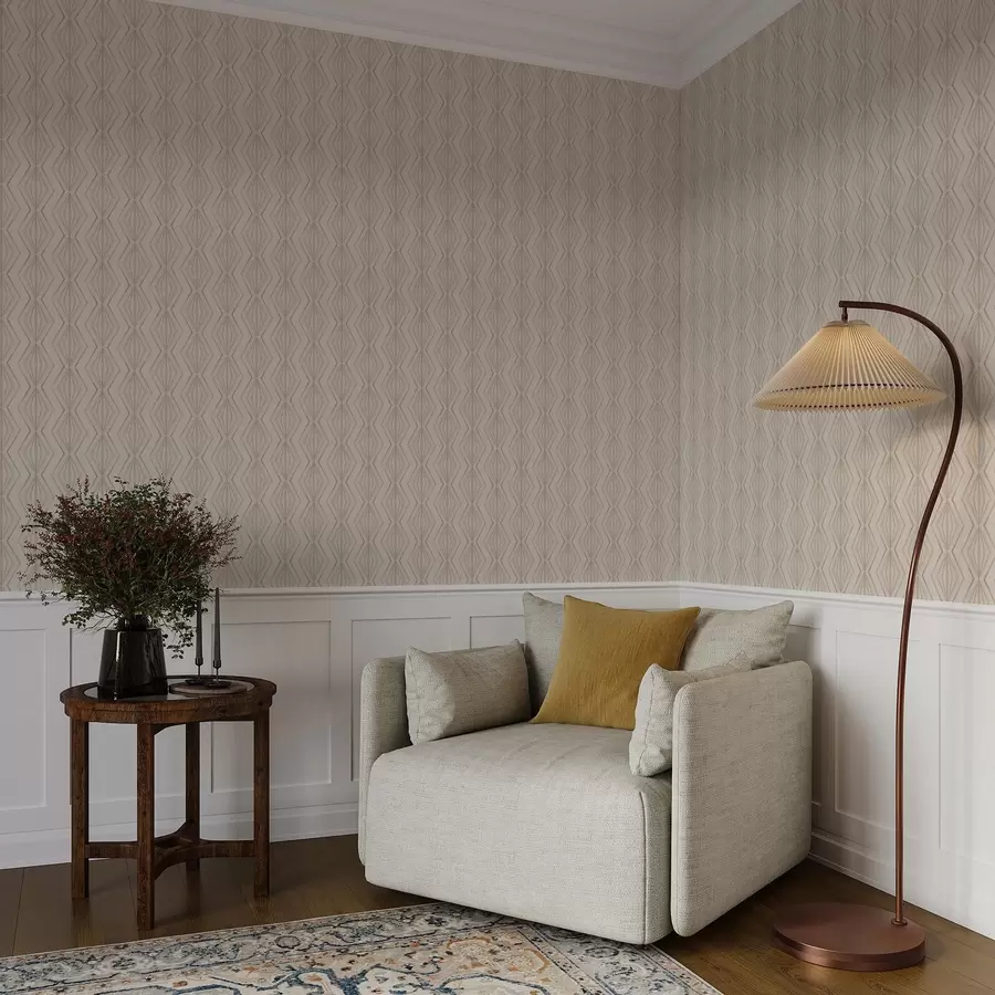 τοιχογραφίες Ελαφρύ διακοσμητικό διαμάντι σε ήρεμους μπεζ τόνους a00925v2