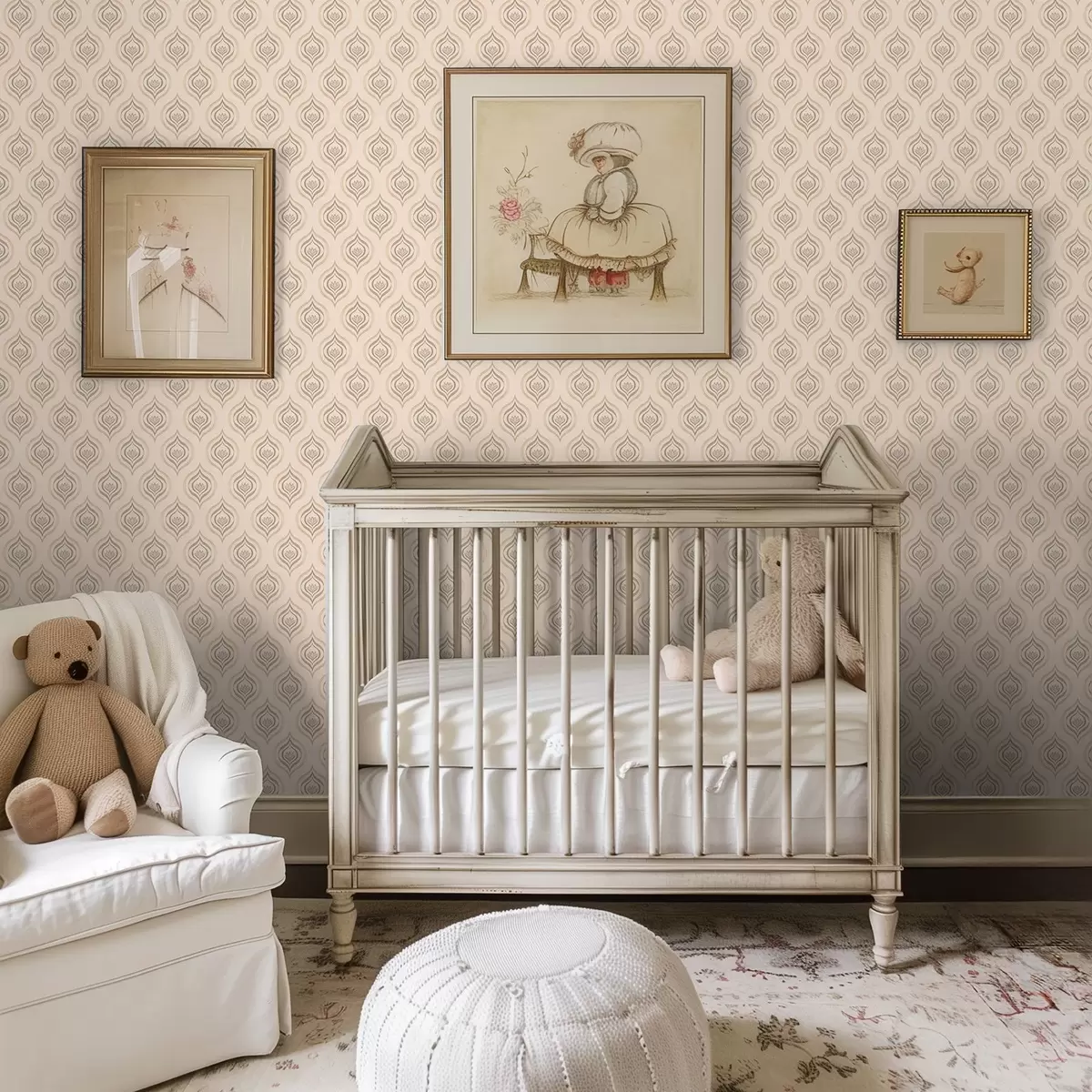 Ταπετσαρία Σκόνη μοτίβα σταγονιδίων με ένα λουλούδι σε ένα ζεστό φόντο a00977v2