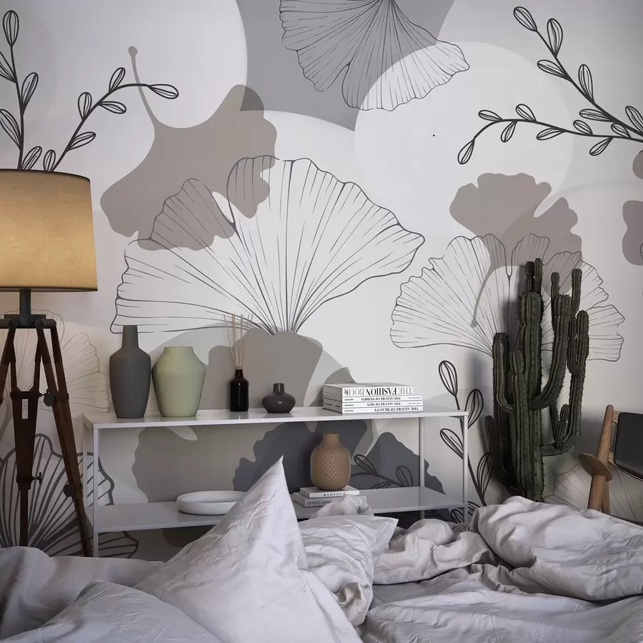 τοιχογραφίες Μινιμαλιστικά φύλλα γκίνγκο w04913