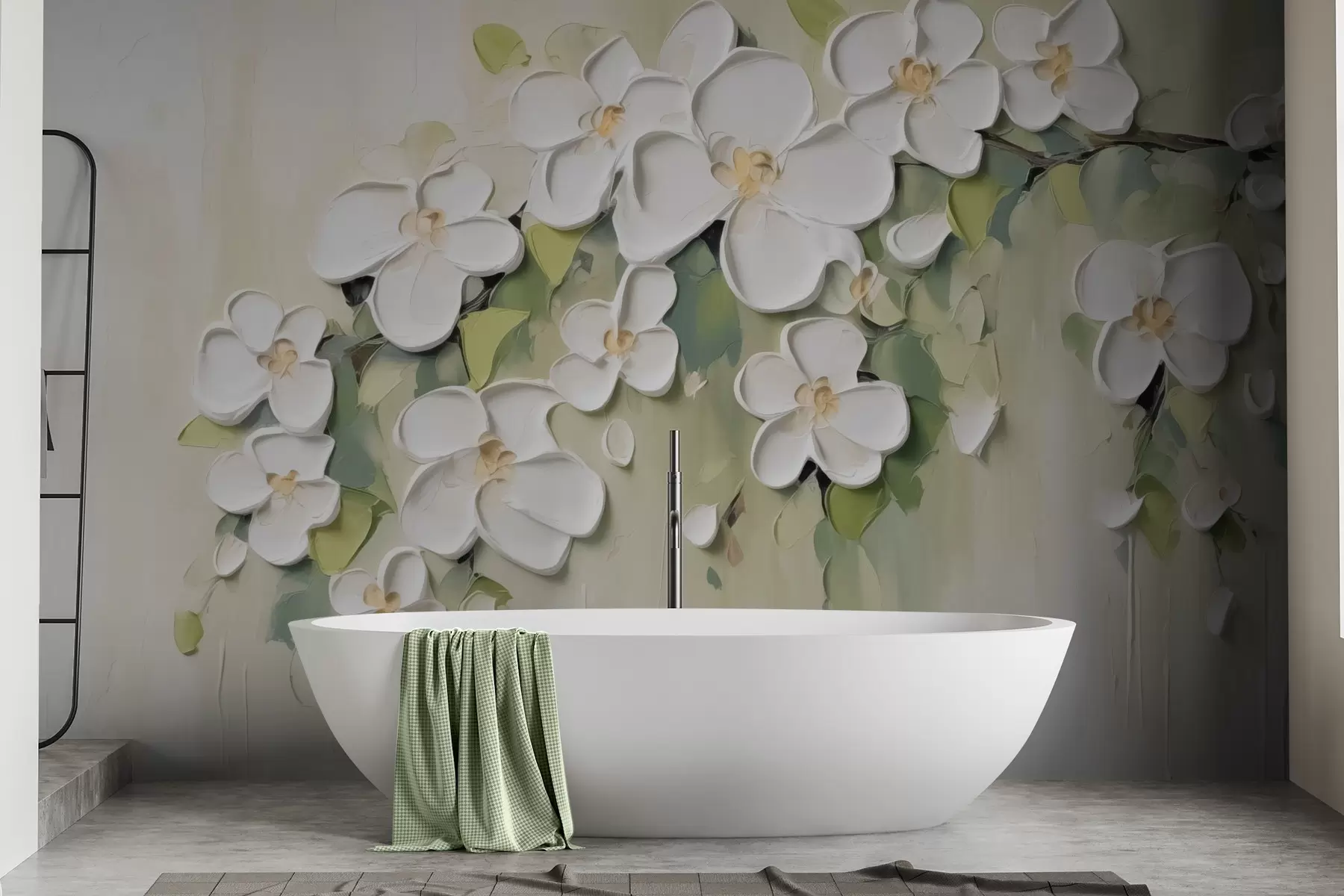 τοιχογραφίες Ένα κλαδί με λουλούδια w04978