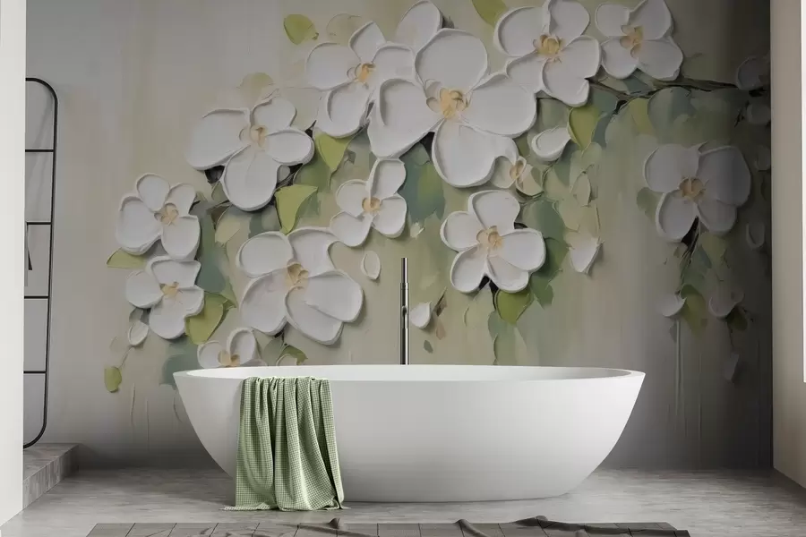 τοιχογραφίες Ένα κλαδί με λουλούδια w04978