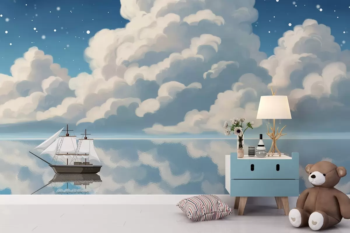 τοιχογραφίες Πυκνά σύννεφα πάνω από το νερό w04996