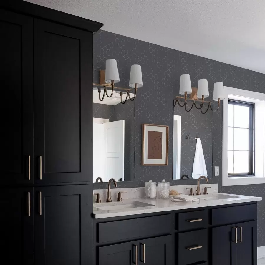 τοιχογραφίες Σκούρο γραφίτη σχέδιο κηρήθρας με βάθος a01061v1